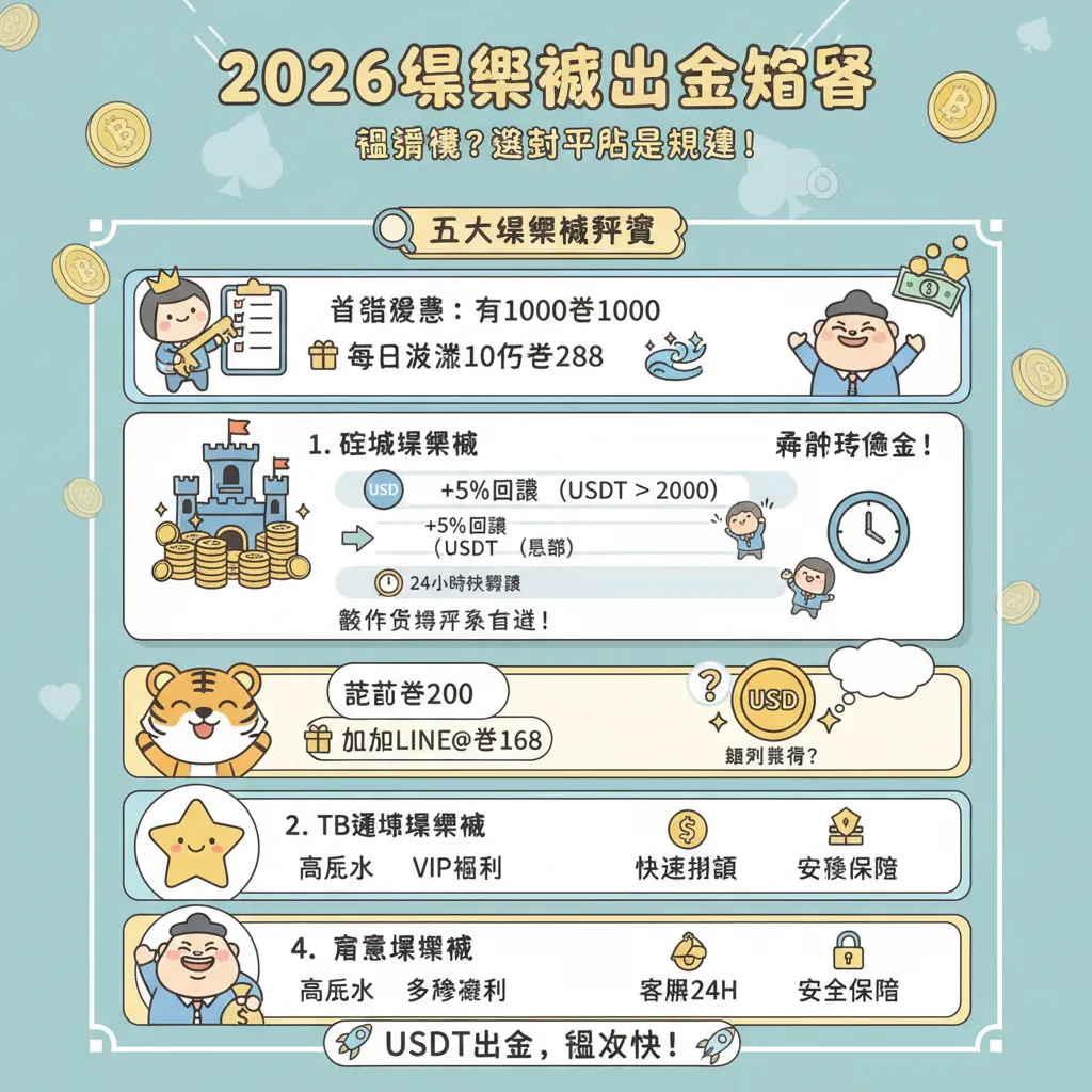 2026 年 5 大娛樂城出金評比：優惠、速度與安全一次看